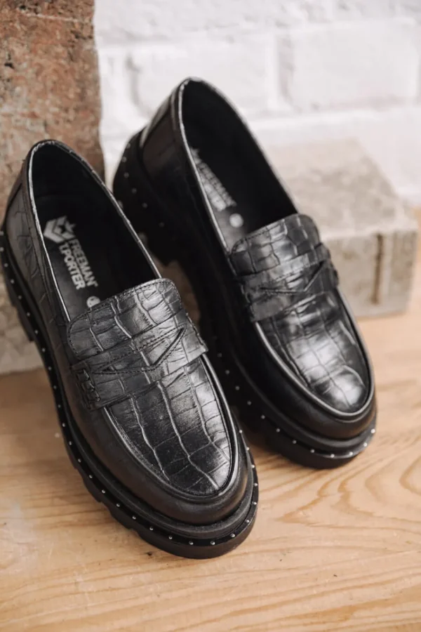 Freeman T. Porter Chaussures*Mokka Croco