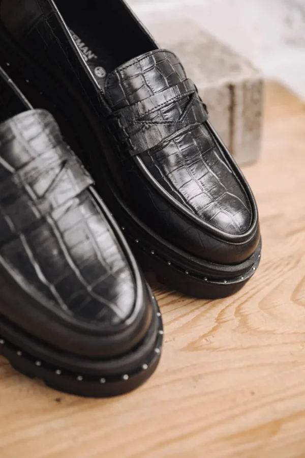 Freeman T. Porter Chaussures*Mokka Croco
